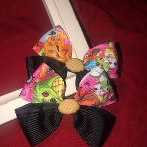 Shopkins handmade hair bows.